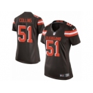 Women's Nike Cleveland Browns #51 Jamie Collins Limited Brown Team Color NFL Jersey