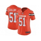 Women's Nike Cleveland Browns #51 Jamie Collins Vapor Untouchable Limited Orange Alternate NFL Jersey