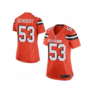 Women's Nike Cleveland Browns #53 Joe Schobert Limited Orange Alternate NFL Jersey