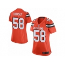 Women's Nike Cleveland Browns #58 Chris Kirksey Limited Orange Alternate NFL Jersey