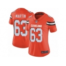 Women's Nike Cleveland Browns #63 Marcus Martin Vapor Untouchable Limited Orange Alternate NFL Jersey