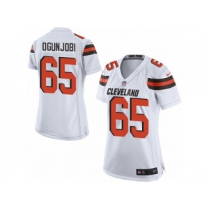 Women's Nike Cleveland Browns #65 Larry Ogunjobi Limited White NFL Jersey