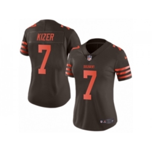 Women's Nike Cleveland Browns #7 DeShone Kizer Limited Brown Rush NFL Jersey