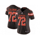 Women's Nike Cleveland Browns #72 Shon Coleman Vapor Untouchable Limited Brown Team Color NFL Jersey