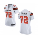 Women's Nike Cleveland Browns #72 Shon Coleman White NFL Jersey