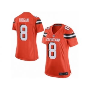 Women's Nike Cleveland Browns #8 Kevin Hogan Limited Orange Alternate NFL Jersey