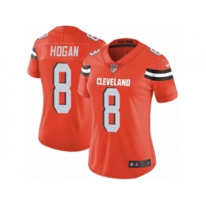 Women's Nike Cleveland Browns #8 Kevin Hogan Vapor Untouchable Limited Orange Alternate NFL Jersey