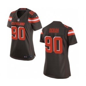 Women's Nike Cleveland Browns #90 Emmanuel Ogbah Brown Team Color NFL Jersey