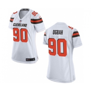 Women's Nike Cleveland Browns #90 Emmanuel Ogbah White NFL Jersey