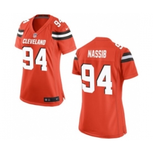 Women's Nike Cleveland Browns #94 Carl Nassib Orange Alternate NFL Jersey