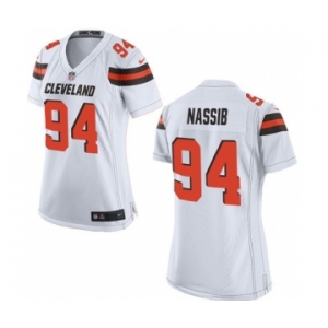 Women's Nike Cleveland Browns #94 Carl Nassib White NFL Jersey