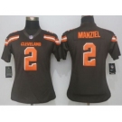 nike women nfl jerseys cleveland browns #2 manziel brown[nike limited][new style]