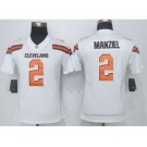 nike women nfl jerseys cleveland browns #2 manziel white[nike limited][new style]