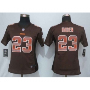 nike women nfl jerseys cleveland browns #23 haden brown[Strobe Limited]