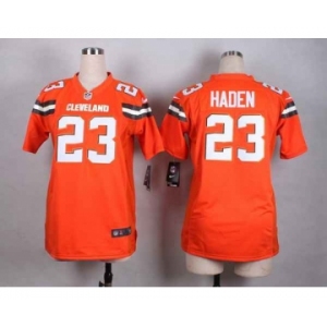nike women nfl jerseys cleveland browns #23 joe haden orange[nike][new style