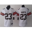 nike women nfl jerseys cleveland browns #23 joe haden white[nike]