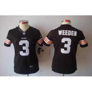 nike women nfl jerseys cleveland browns #3 weeden brown[nike limited]