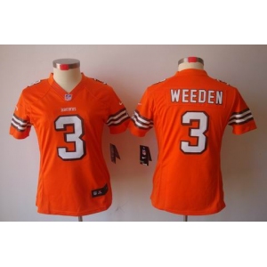 nike women nfl jerseys cleveland browns #3 weeden orange[nike limited]