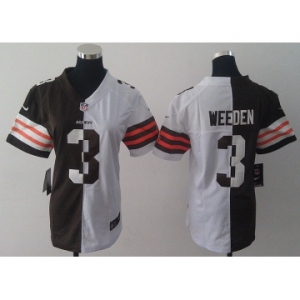 nike women nfl jerseys cleveland browns #3 weeden white-brown[nike split]