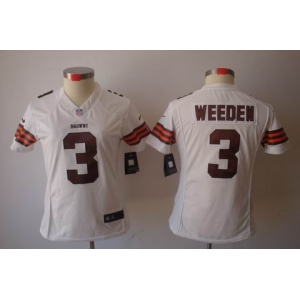 nike women nfl jerseys cleveland browns #3 weeden white[nike limited]