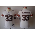 nike women nfl jerseys cleveland browns #33 richardson white[nike limited]