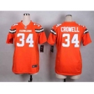 nike women nfl jerseys cleveland browns #34 crowell orange[nike][new style]