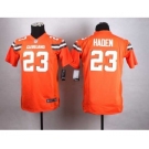 nike youth nfl jerseys cleveland browns #23 joe haden orange[nike][new style]