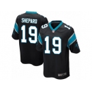 Men Nike Carolina Panthers #19 Russell Shepard Game Black Team Color NFL Jersey