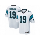 Men Nike Carolina Panthers #19 Russell Shepard Game White NFL Jersey