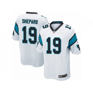 Men Nike Carolina Panthers #19 Russell Shepard Game White NFL Jersey