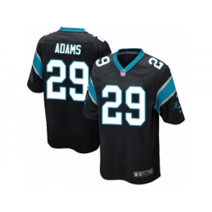 Men Nike Carolina Panthers #29 Mike Adams Game Black Team Color NFL Jersey