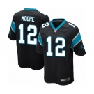 Men's Nike Carolina Panthers #12 DJ Moore Game Black Team Color NFL Jersey