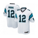 Men's Nike Carolina Panthers #12 DJ Moore Game White NFL Jersey