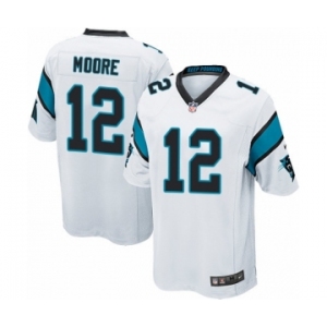 Men's Nike Carolina Panthers #12 DJ Moore Game White NFL Jersey