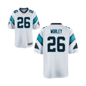 Men's Nike Carolina Panthers #26 Daryl Worley Game White NFL Jersey