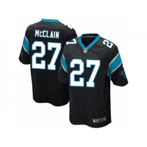 Men's Nike Carolina Panthers #27 Robert McClain Game Black Team Color NFL Jersey