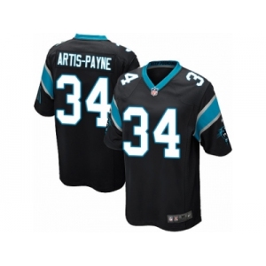 Men's Nike Carolina Panthers #34 Cameron Artis-Payne Game Black Team Color NFL Jersey