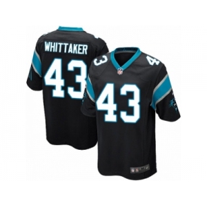 Men's Nike Carolina Panthers #43 Fozzy Whittaker Game Black Team Color NFL Jersey