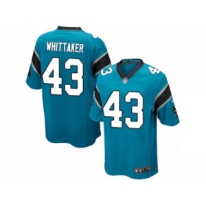 Men's Nike Carolina Panthers #43 Fozzy Whittaker Game Blue Alternate NFL Jersey