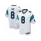 Men's Nike Carolina Panthers #8 Andy Lee Game White NFL Jersey