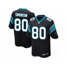 Men's Nike Carolina Panthers #80 Scott Simonson Game Black Team Color NFL Jerse