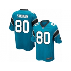 Men's Nike Carolina Panthers #80 Scott Simonson Game Blue Alternate NFL Jersey