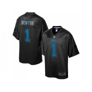 Nike Carolina Panthers #1 Cam Newton Black Men's NFL Pro Line Black Reverse Fashion Game Jersey