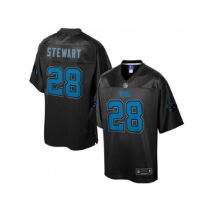 Nike Carolina Panthers #28 Jonathan Stewart Black Men's NFL Pro Line Black Reverse Fashion Game Jersey