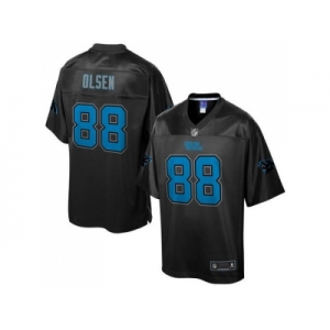 Nike Carolina Panthers #88 Greg Olsen Black Men's NFL Pro Line Black Reverse Fashion Game Jersey