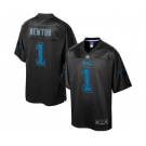 nike nfl jerseys carolina panthers #1 newton black reverse fashion[game]