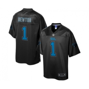 nike nfl jerseys carolina panthers #1 newton black reverse fashion[game]