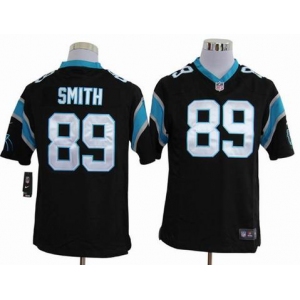 nike nfl jerseys carolina panthers #89 steve smith black[game]