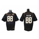 2016 PRO BOWL Nike Carolina Panthers #88 Greg Olsen black jerseys(Elite)