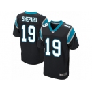 Men Nike Carolina Panthers #19 Russell Shepard Elite Black Team Color NFL Jersey